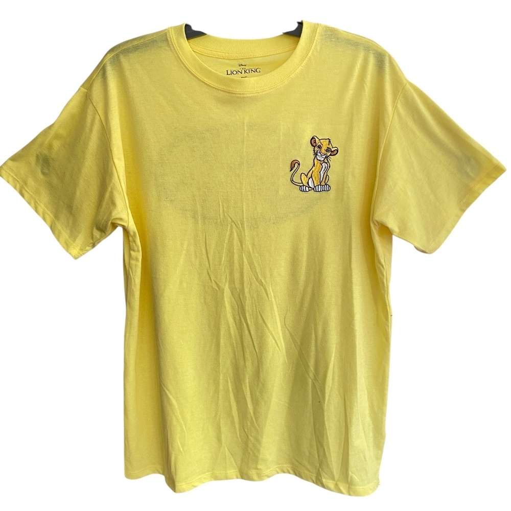 DISNEY Lion King Simba Graphic Yellow Tee Size L (11-13) NWOT